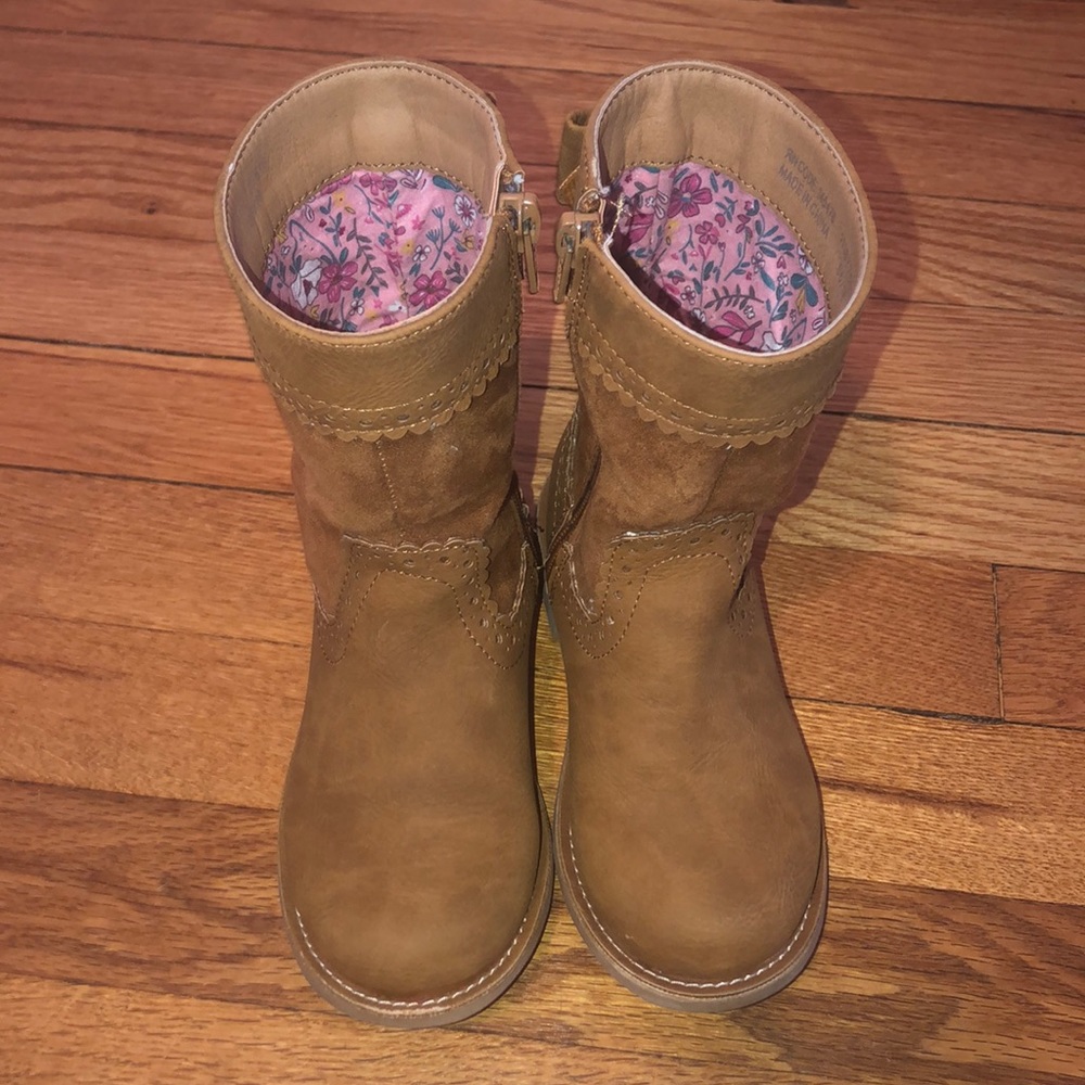 Girl riding boots with bow detail